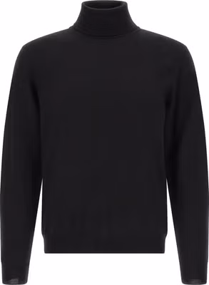 Black Virgin Wool Cardigan