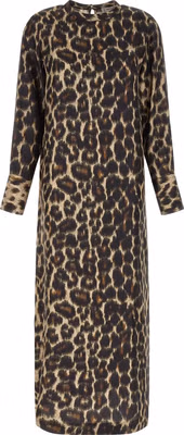 Brown Silk Long Dress