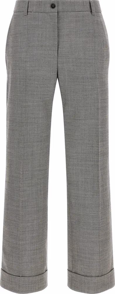 Alberto Biani Gray Wool Flared Pants