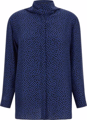 Blue Silk Blouse