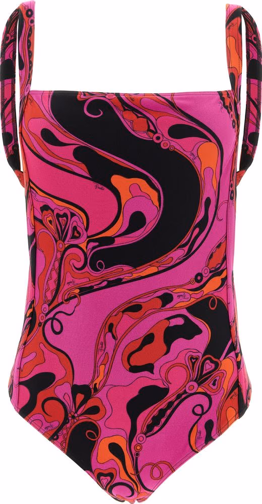 Emilio Pucci Fuchsia Polyamide One-Piece Swimsuit