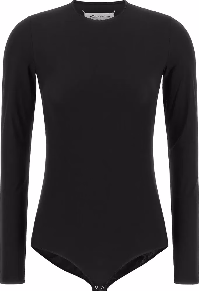 Maison Margiela Black Polyamide Bodysuit