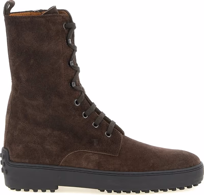 Brown Calfskin Ankle Boots