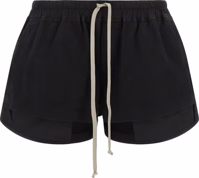 Black Cotton Bermuda Shorts