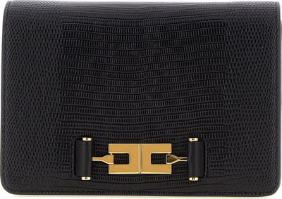 Black Polyester Clutch Bag