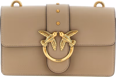 Gray Calfskin Crossbody Bag