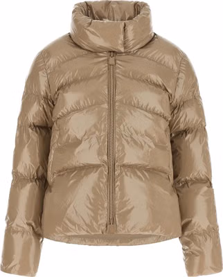 Beige Polyamide Full-Length Jacket