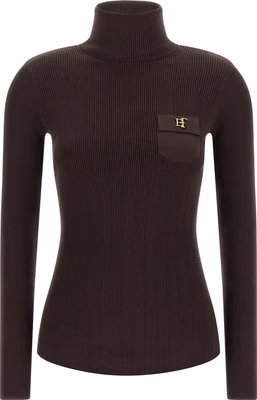 Brown Lycra Cardigan