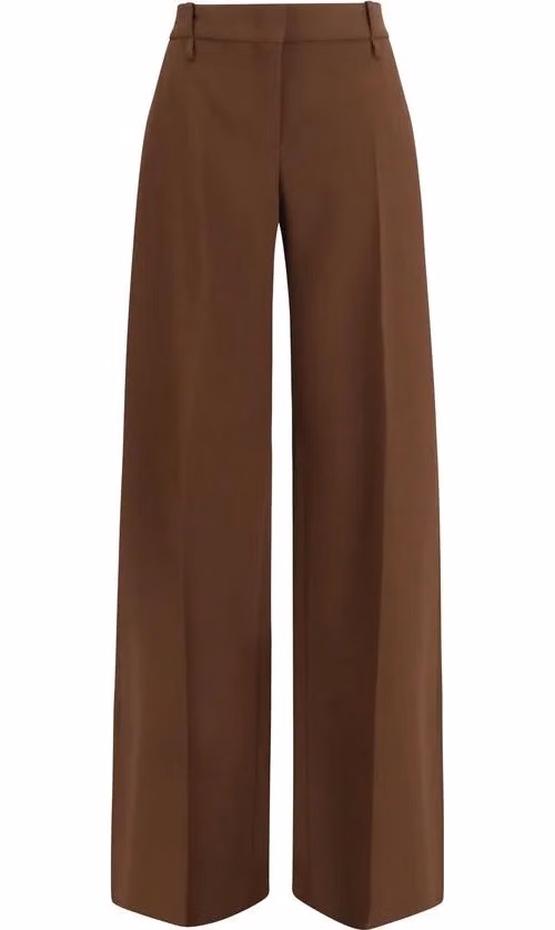 Ermanno Scervino Brown Viscose Flared Pants