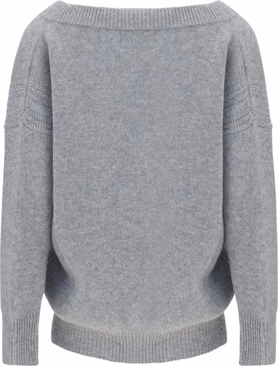 Ermanno Scervino Gray Cashmere Casual Dress