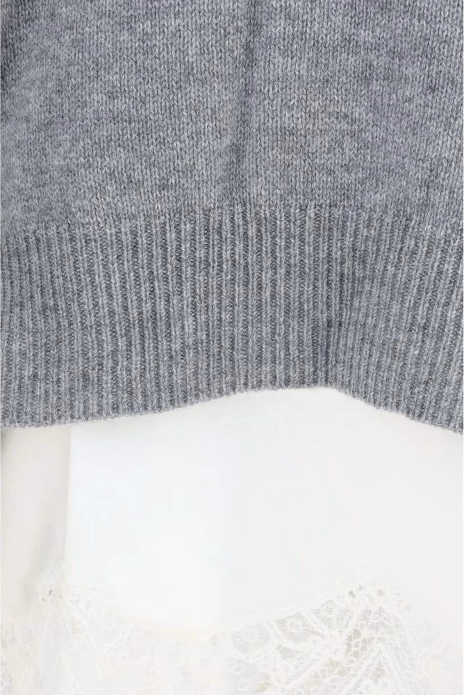 Ermanno Scervino Gray Cashmere Casual Dress