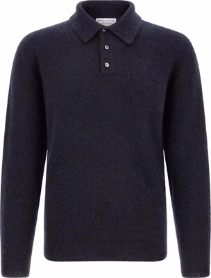 Blue Cashmere Polo Shirt