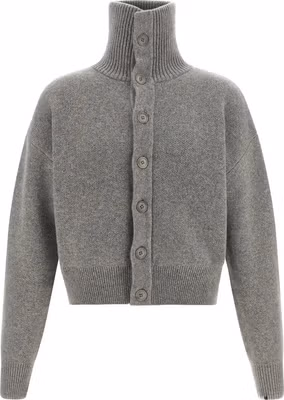 Gray Cashmere Cardigan