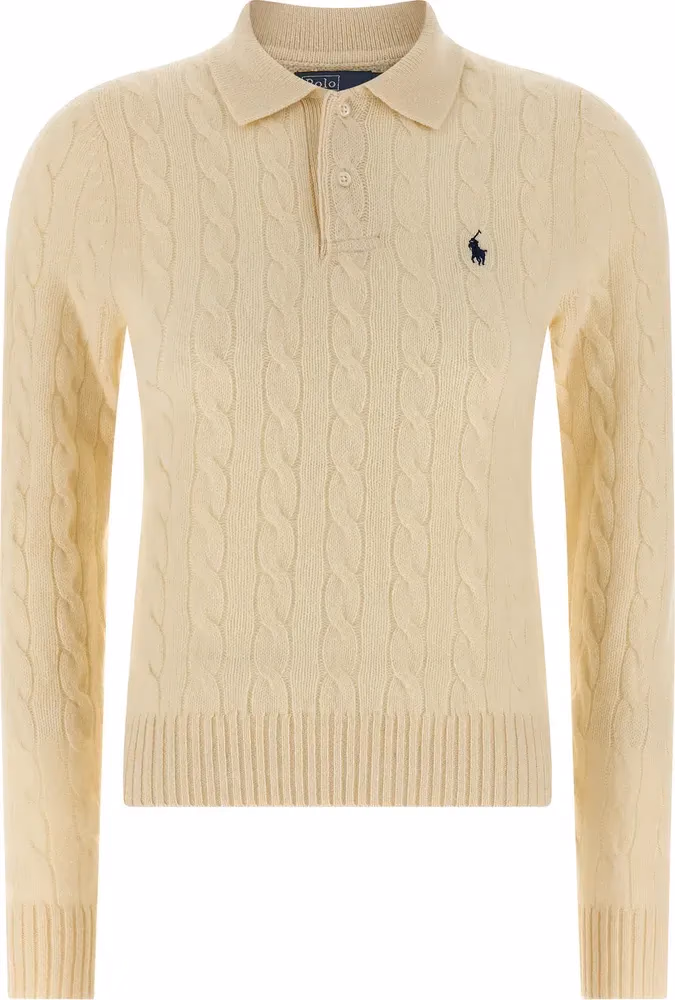 Polo Ralph Lauren White Wool Polo Shirt