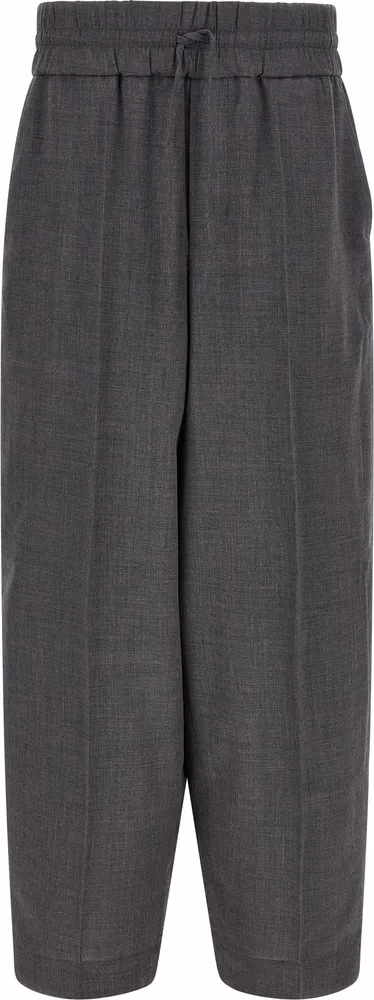 Ami Paris Gray Virgin Wool Casual Pants