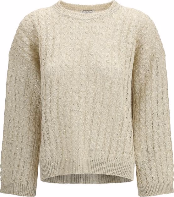 Brunello Cucinelli Beige Linen Sweatshirt