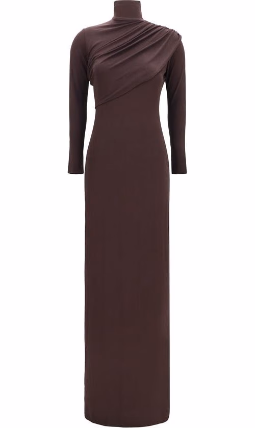 Courrèges Brown Viscose Casual Dress