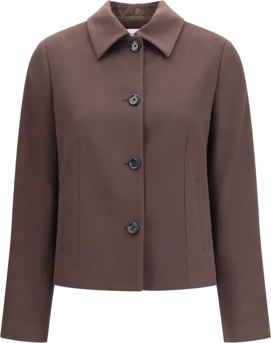 Lardini Brown Wool Oves Aries Full-Length Jacket