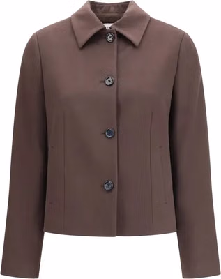 Brown Wool Oves Aries Full-Length Jacket