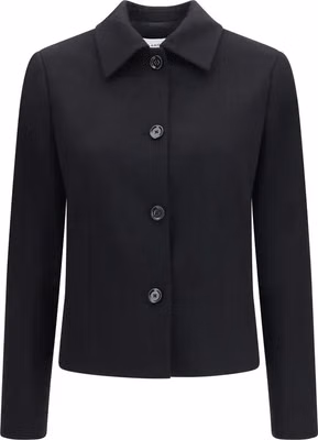 Black Wool Oves Aries Full-Length Jacket