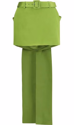 Bicolor Polyester Mini Skirt