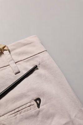 Beige Low Waist Tapered Women Cropped Trousers Pants
