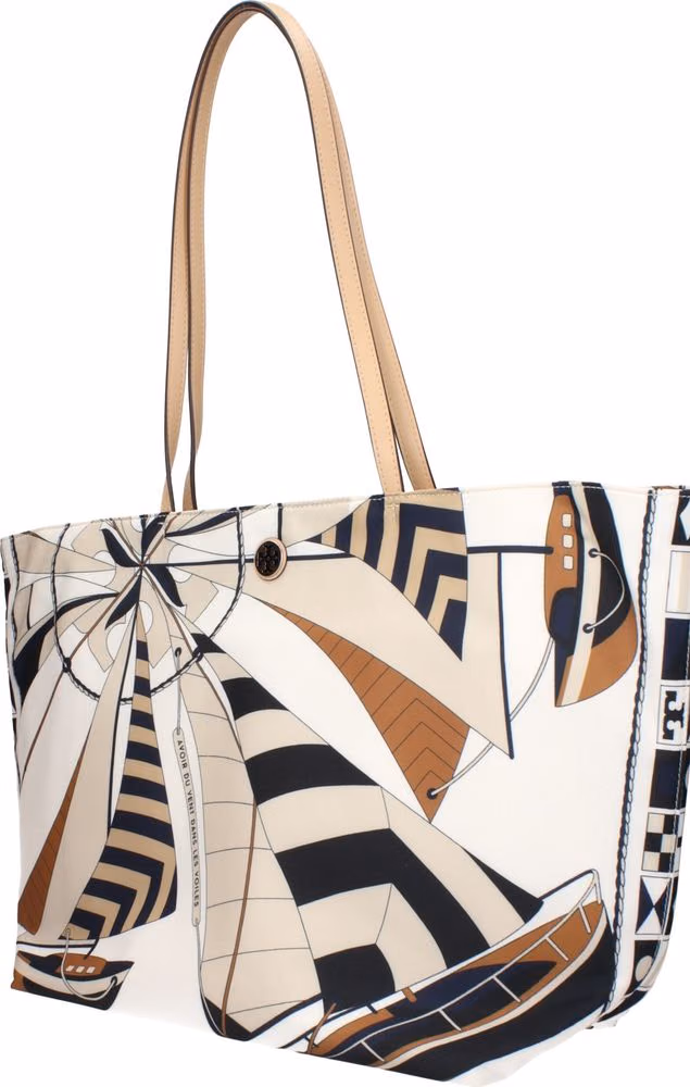 Tory Burch Beige Fabric Crossbody Bag