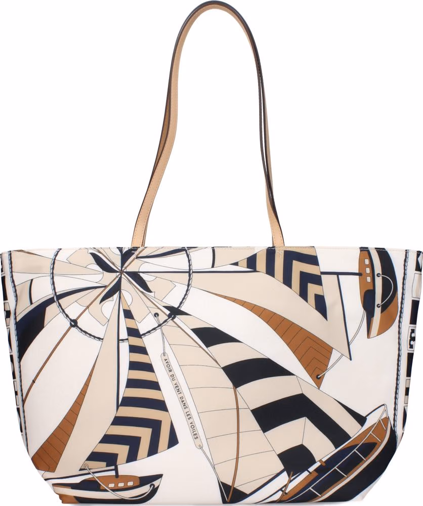 Tory Burch Beige Fabric Crossbody Bag