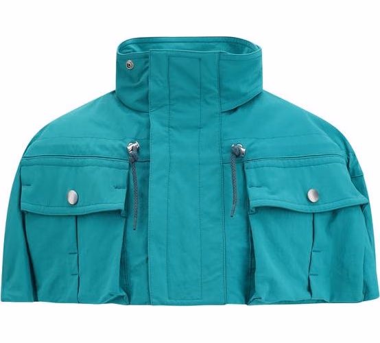 Prada Blue Nylon Coat