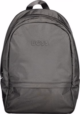 Black Polyester Men's Backpack