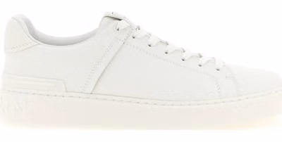 White Calfskin Low Top Sneakers