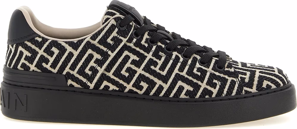 Balmain Bicolor Cotton Low Top Sneakers