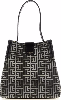 Bicolor Cotton Shoulder Bag