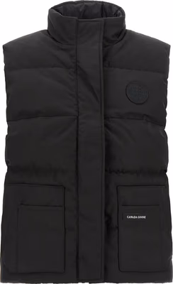 Black Polyester Sleeveless Jacket