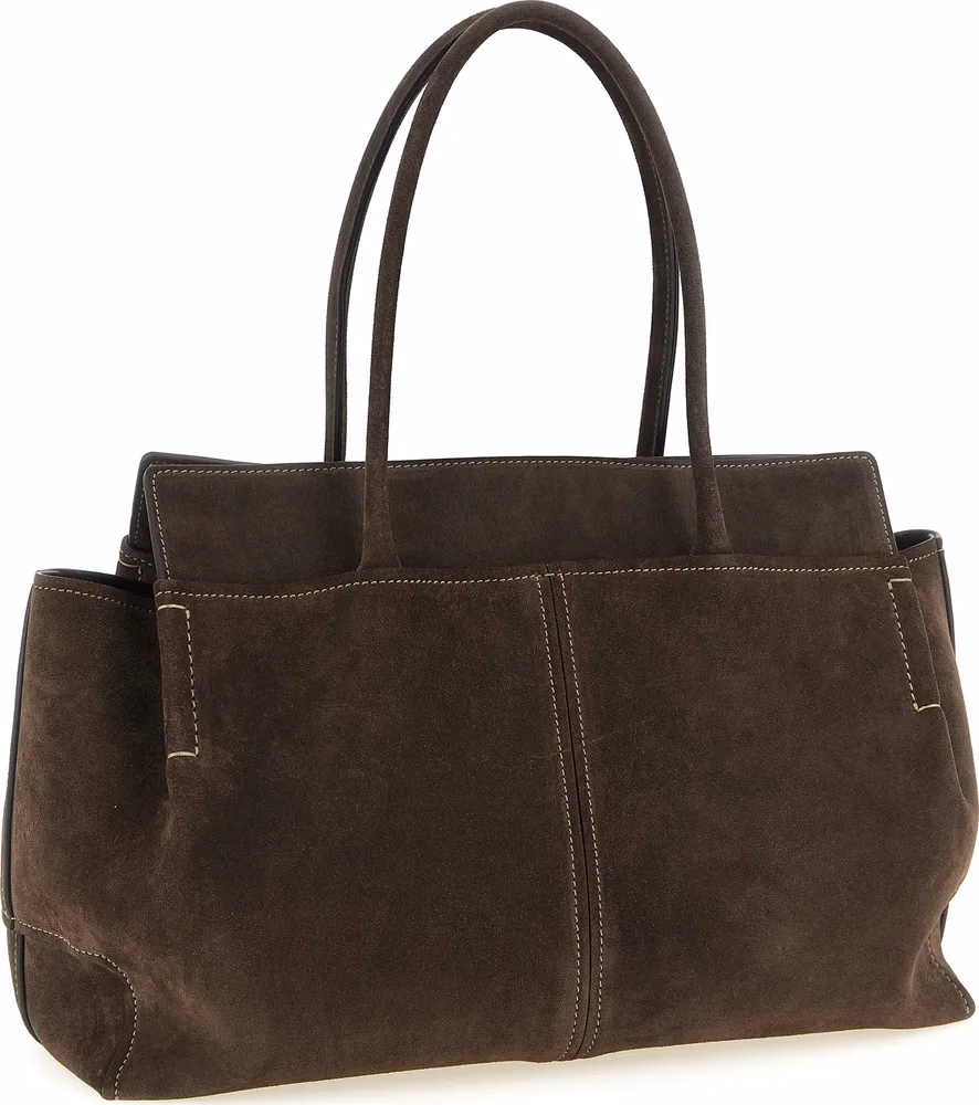 Tod's Brown Calfskin Tote Bag
