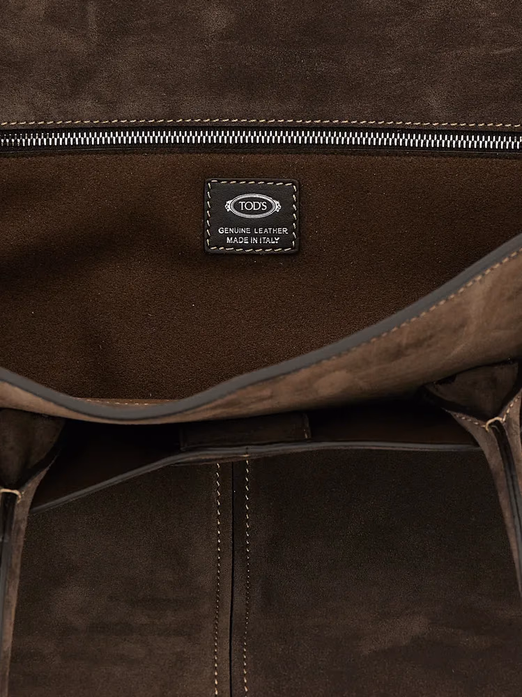 Tod's Brown Calfskin Tote Bag