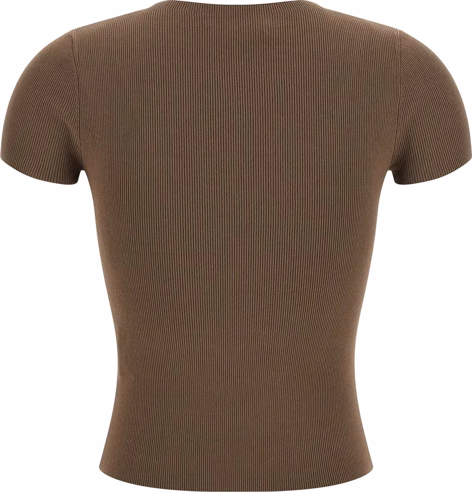 Alexander Wang Brown Polyamide T-Shirt