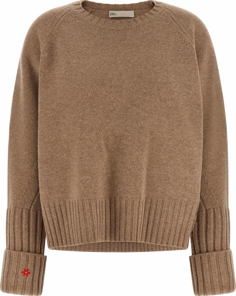 Tory Burch Beige Wool Cardigan