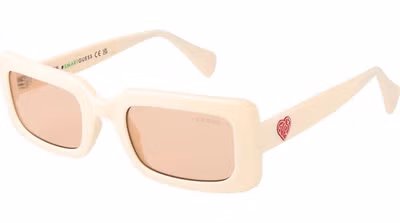 Beige Plastic Sunglasses