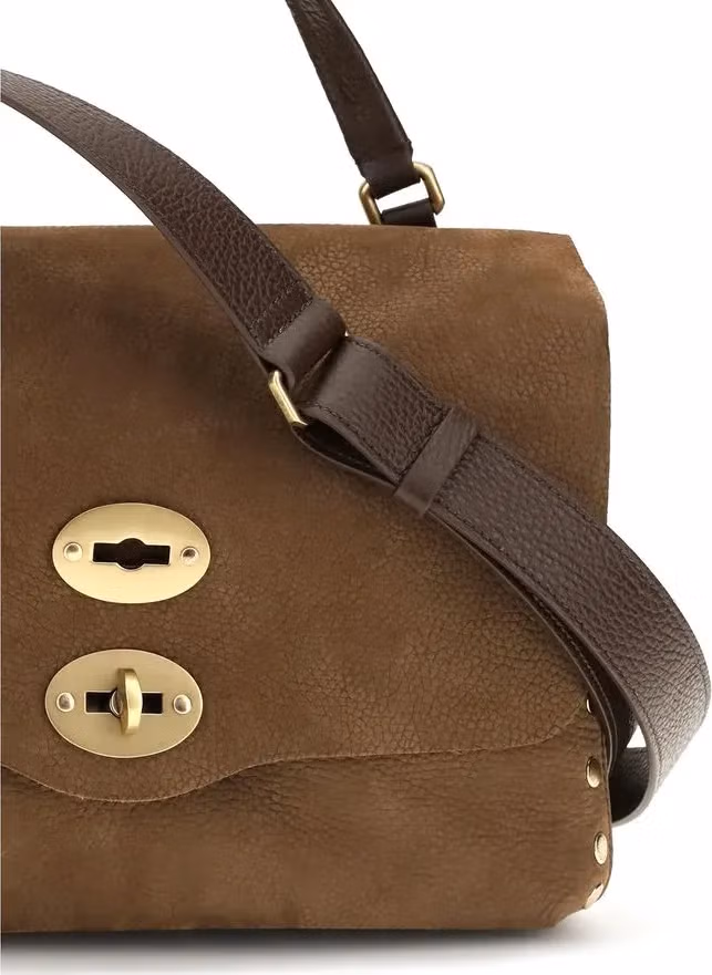 Zanellato Brown Suede Leather Handbag