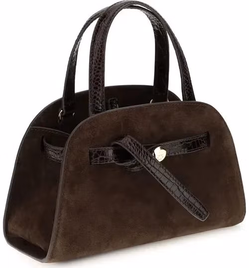 Tory Burch Brown Suede Leather Handbag
