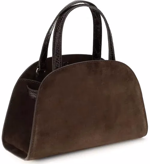 Tory Burch Brown Suede Leather Handbag