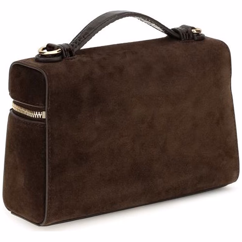 Tory Burch Brown Suede Leather Handbag