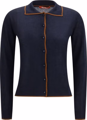 Blue Silk Cardigan