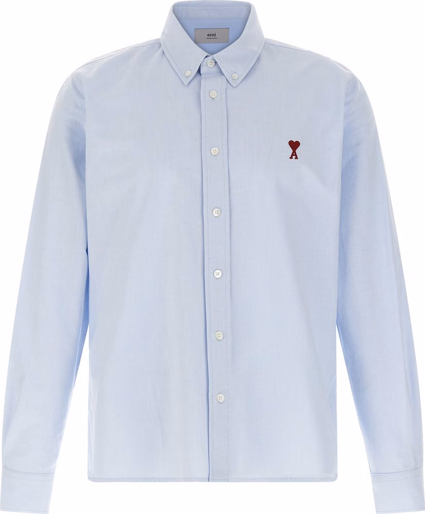 Ami Paris Blue Cotton Blouse