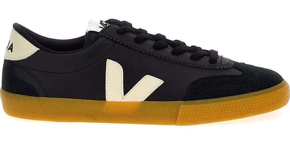 Veja Black Calfskin Low Top Sneakers