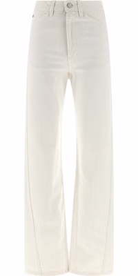 White Cotton High-Waisted Jean