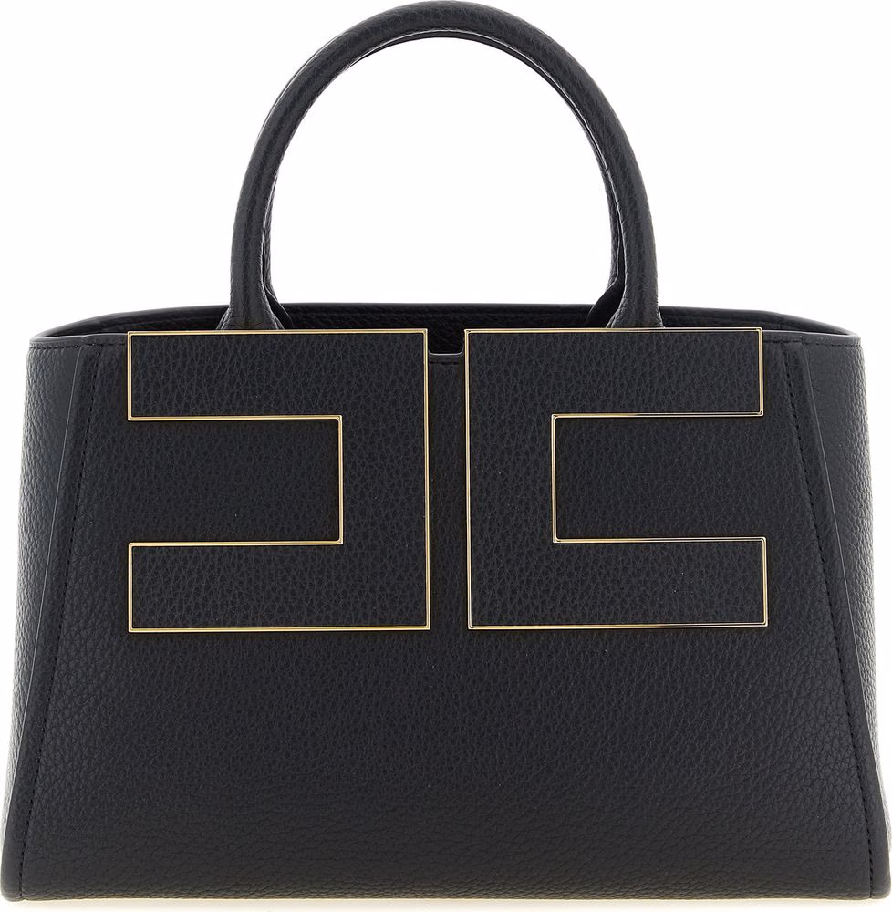 Elisabetta Franchi Black Polyester Tote Bag