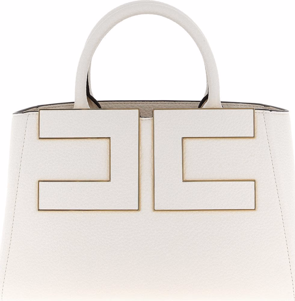 Elisabetta Franchi White Polyester Tote Bag