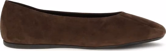 Prada Brown Calf Leather Bos Taurus Ballet Flats